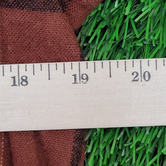 Vintage 90s Western Plaid Button Shirt Small 19x29 Brown - Picture 5 of 11